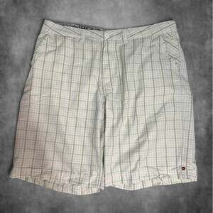 Vintage quiksilver plaid skate shorts